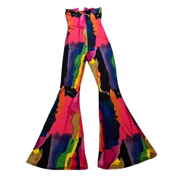 Lilly’s Kloset Tie Dye Strapless Bell Bottom Jumpsuit - Picture 8 of 15